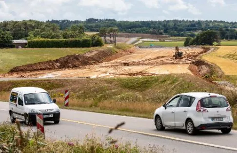 Mise en service d’un radar chantier sur la RD 82 à Melesse au niveau du futur carrefour des Olivettes