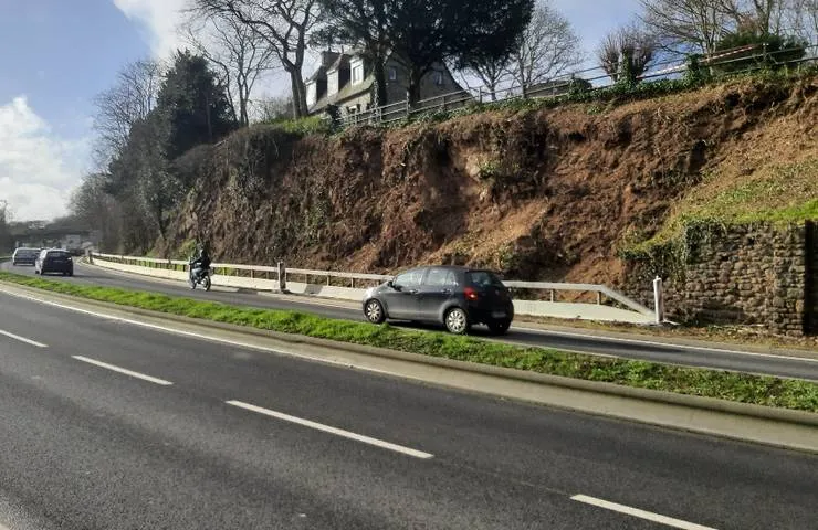 Glissement de terrain sur la RD 168 : nouvelle fermeture de la voie lente