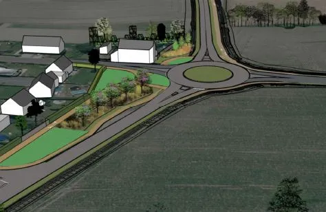 Nouveau giratoire et prolongement de la voie verte sur la RD 503 pour sécuriser les déplacements au lieu-dit la ville Agan