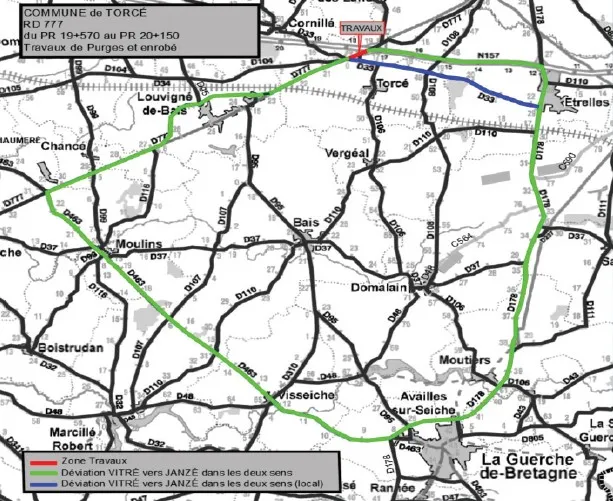 Plan de de situation et de déviation